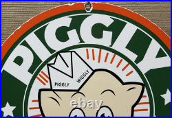 Vintage Piggly Wiggly Porcelain Sign Mcdonalds Pepsi Coke In-n-out Gas Station
