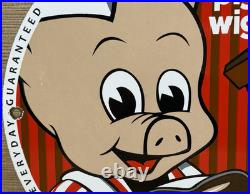 Vintage Piggly Wiggly Porcelain Sign Mcdonalds Pepsi Coke In-n-out Gas Station