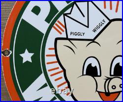 Vintage Piggly Wiggly Porcelain Sign Mcdonalds Pepsi Coke In-n-out Gas Station