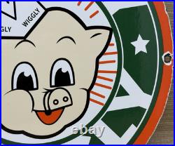 Vintage Piggly Wiggly Porcelain Sign Mcdonalds Pepsi Coke In-n-out Gas Station