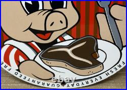 Vintage Piggly Wiggly Porcelain Sign Mcdonalds Pepsi Coke In-n-out Gas Station