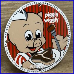 Vintage Piggly Wiggly Porcelain Sign Mcdonalds Pepsi Coke In-n-out Gas Station
