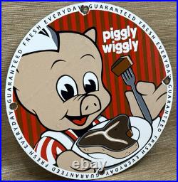 Vintage Piggly Wiggly Porcelain Sign Mcdonalds Pepsi Coke In-n-out Gas Station Vintage Piggly Wiggly Porcelain Sign Mcdonalds Pepsi Coke In-n-out Gas Station