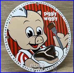 Vintage Piggly Wiggly Porcelain Sign Mcdonalds Pepsi Coke In-n-out Gas Station