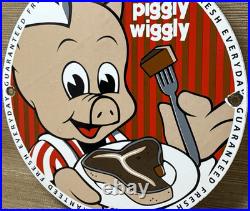Vintage Piggly Wiggly Porcelain Sign Mcdonalds Pepsi Coke In-n-out Gas Station