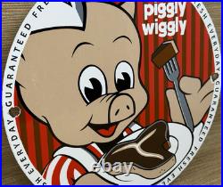 Vintage Piggly Wiggly Porcelain Sign Mcdonalds Pepsi Coke In-n-out Gas Station