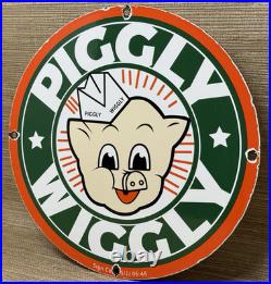 Vintage Piggly Wiggly Porcelain Sign Mcdonalds Pepsi Coke In-n-out Gas Station