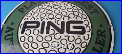 Vintage Ping Golf Sign Play Your Best Golfing Dealer Porcelain Gas Pump Sign