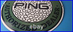 Vintage Ping Golf Sign Play Your Best Golfing Dealer Porcelain Gas Pump Sign