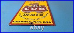 Vintage Piper Cub Sign Aviation Hangar Gas Pump Airplane Porcelain Sign