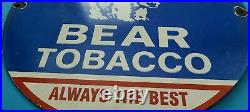 Vintage Polar Bear Tobacco Porcelain Gas Oil General Store Service Pump Sign