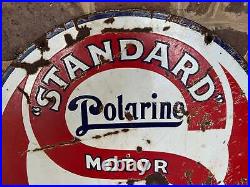 Vintage Polarine Oil Sign Porcelain