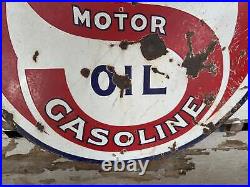 Vintage Polarine Oil Sign Porcelain