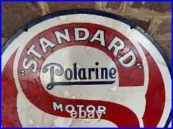 Vintage Polarine Oil Sign Porcelain