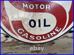 Vintage Polarine Oil Sign Porcelain