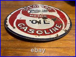 Vintage Polarine Oil Sign Porcelain