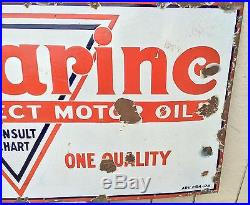 Vintage Polarine Porcelain Motor Oil Sign