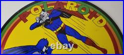 Vintage Polaroid Camera Sign Photos Superman Batman Gas Pump Porcelain Sign