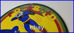 Vintage Polaroid Camera Sign Photos Superman Batman Gas Pump Porcelain Sign