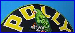 Vintage Polly Ethyl Gasoline Parrot Porcelain Service Station Wiltshire Sign