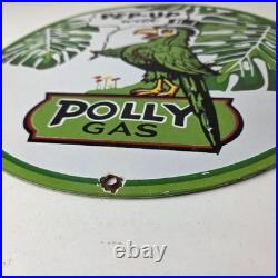 Vintage Polly Motor Oil Sign Porcelain Pep-Up Gasoline Pump Sign