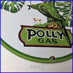 Vintage Polly Motor Oil Sign Porcelain Pep-Up Gasoline Pump Sign