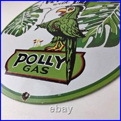Vintage Polly Motor Oil Sign Porcelain Pep-Up Gasoline Pump Sign