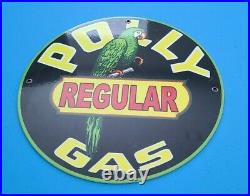 Vintage Polly Regular Gasoline Parrot Porcelain Service Station Wiltshire Sign
