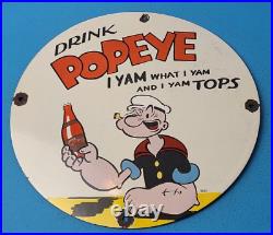 Vintage Popeye Porcelain Gas Soda Beverage Drink Cola Soda Store 12 Pump Sign