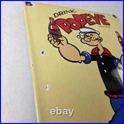 Vintage Popeye Porcelain Sign Drink 5¢ I Yam What I Yam Sign