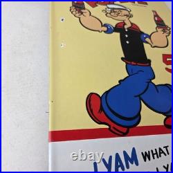 Vintage Popeye Porcelain Sign Drink 5¢ I Yam What I Yam Sign
