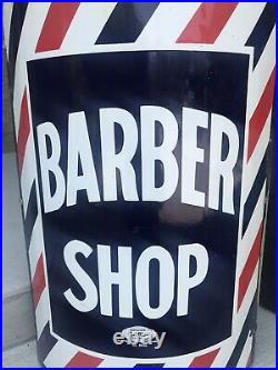Vintage Porcelain Barber Shop Sign Great Condition Marvy USA