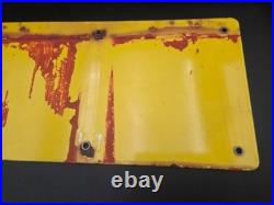 Vintage Porcelain CAUTION POISON GAS Industrial Safety Sign H2S Oil Gas Station