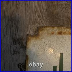 Vintage Porcelain Conoco Oil Field Sign Goliad Texas Well No 18 J E Pettus Lease