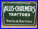 Vintage-Porcelain-Double-Sided-Allis-Chalmers-Tractors-Dealer-Sign-Antique-8496-01-zbo