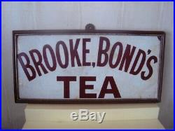 Vintage Porcelain Enamel Sign Brooke Bonds Tea Original Old Rare Advertising