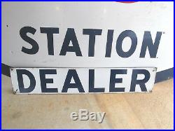 Vintage Porcelain Esso Standard Station/dealer Single Sided Sign 7'7 X 5'1 Big