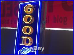Vintage Porcelain Goodyear Sign 1960's Neon Advertising Tire Gas Oil Station