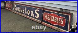 Vintage Porcelain Grocery Sign Roulstons