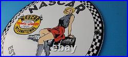 Vintage Porcelain Nascar Stock Racing Sign Gas Service Station Garage Sign