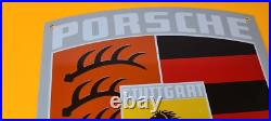 Vintage Porcelain Porsche Automobile Stuttgart Germany Badge Shield Sign Vintage Porcelain Porsche Automobile Stuttgart Germany Badge Shield Sign