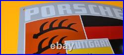 Vintage Porcelain Porsche Automobile Stuttgart Germany Badge Shield Sign Vintage Porcelain Porsche Automobile Stuttgart Germany Badge Shield Sign