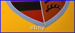 Vintage Porcelain Porsche Automobile Stuttgart Germany Badge Shield Sign Vintage Porcelain Porsche Automobile Stuttgart Germany Badge Shield Sign