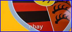 Vintage Porcelain Porsche Automobile Stuttgart Germany Badge Shield Sign Vintage Porcelain Porsche Automobile Stuttgart Germany Badge Shield Sign