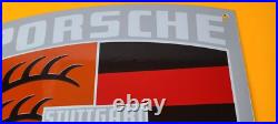 Vintage Porcelain Porsche Automobile Stuttgart Germany Badge Shield Sign Vintage Porcelain Porsche Automobile Stuttgart Germany Badge Shield Sign