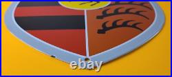 Vintage Porcelain Porsche Automobile Stuttgart Germany Badge Shield Sign Vintage Porcelain Porsche Automobile Stuttgart Germany Badge Shield Sign