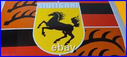 Vintage Porcelain Porsche Automobile Stuttgart Germany Badge Shield Sign Vintage Porcelain Porsche Automobile Stuttgart Germany Badge Shield Sign