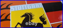 Vintage Porcelain Porsche Automobile Stuttgart Germany Badge Shield Sign Vintage Porcelain Porsche Automobile Stuttgart Germany Badge Shield Sign