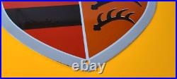 Vintage Porcelain Porsche Automobile Stuttgart Germany Badge Shield Sign Vintage Porcelain Porsche Automobile Stuttgart Germany Badge Shield Sign