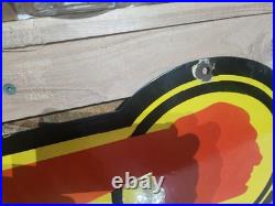 Vintage Porcelain Sign 30×13.5